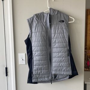 Womens northface vest with hood!
